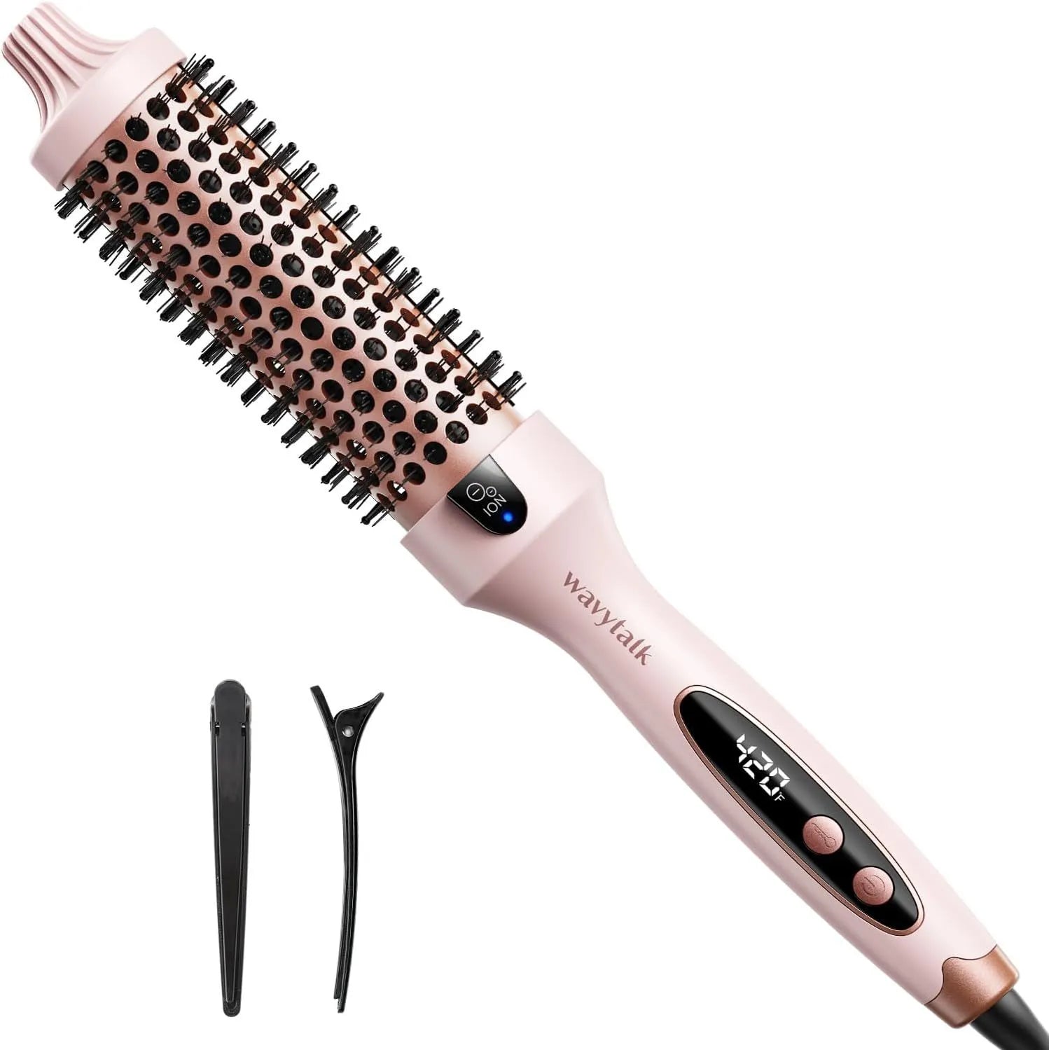 Blowout Boost Ionic Thermal Brush 1 1/2 Inch with LED Display, 300℉-420℉ for Different Hair Types